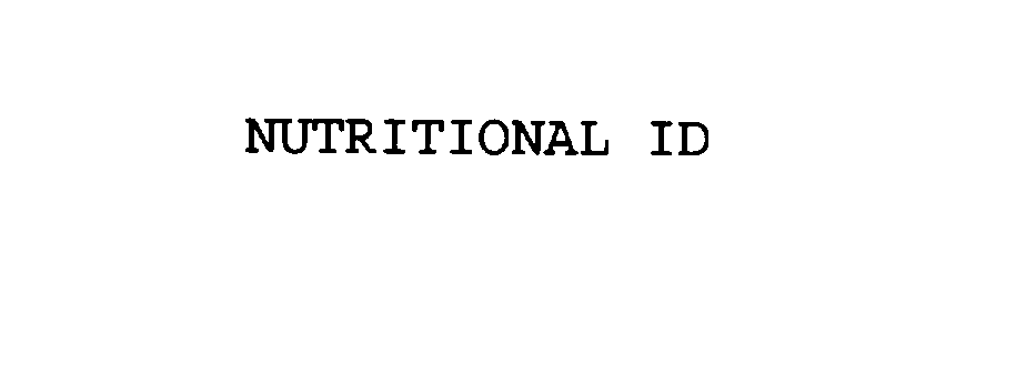  NUTRITIONAL ID