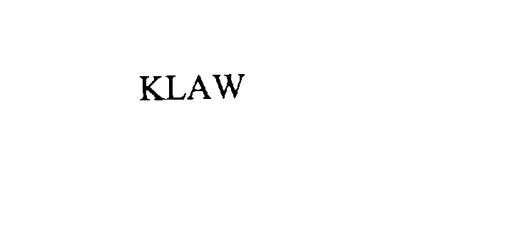 Trademark Logo KLAW