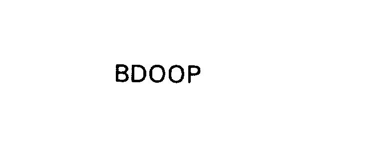 Trademark Logo BDOOP