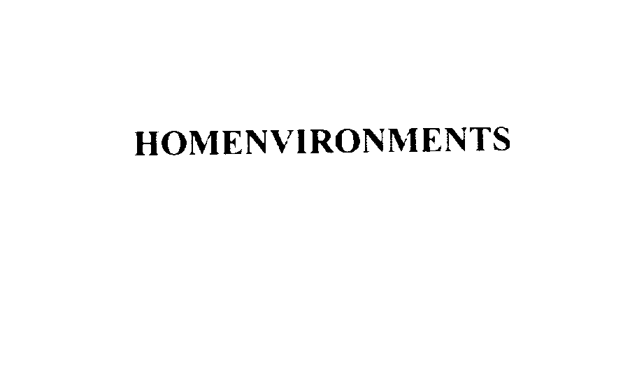 Trademark Logo HOMENVIRONMENTS
