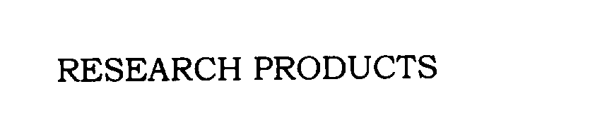 Trademark Logo RESEARCH PRODUCTS