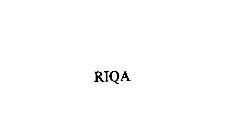 Trademark Logo RIQA