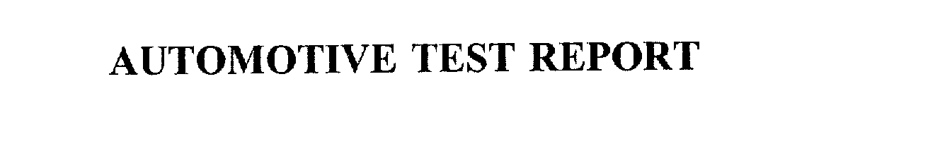  AUTOMOTIVE TEST REPORT