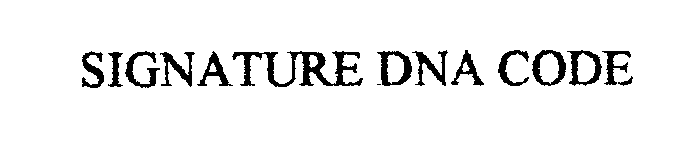 Trademark Logo SIGNATURE DNA CODE