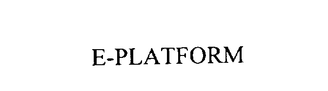 Trademark Logo E-PLATFORM