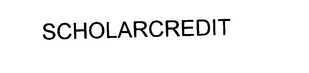 Trademark Logo SCHOLARCREDIT