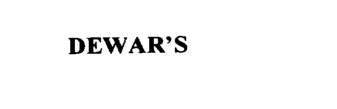 Trademark Logo DEWAR'S