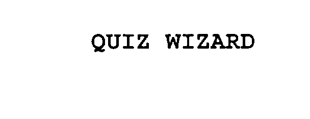 Trademark Logo QUIZ WIZARD