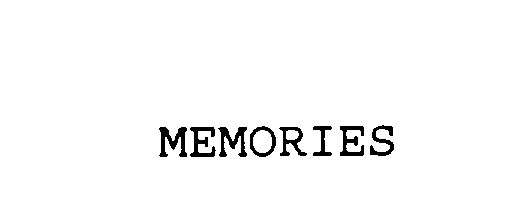 Trademark Logo MEMORIES