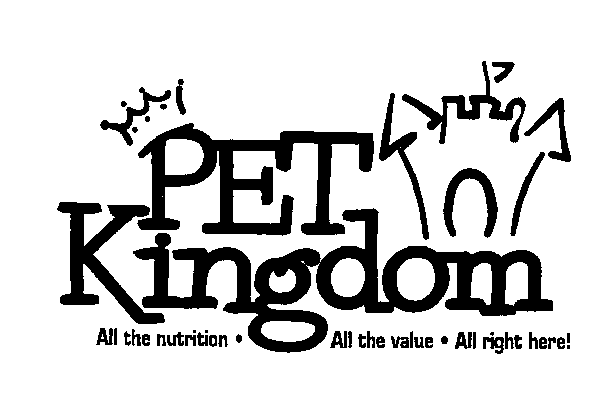 Trademark Logo PET KINGDOM ALL THE NUTRITION ALL THE VALUE ALL RIGHT HERE!