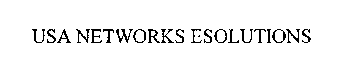  USA NETWORKS ESOLUTIONS