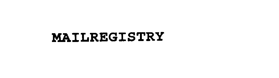 Trademark Logo MAILREGISTRY