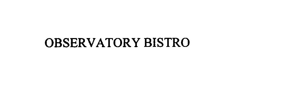  OBSERVATORY BISTRO