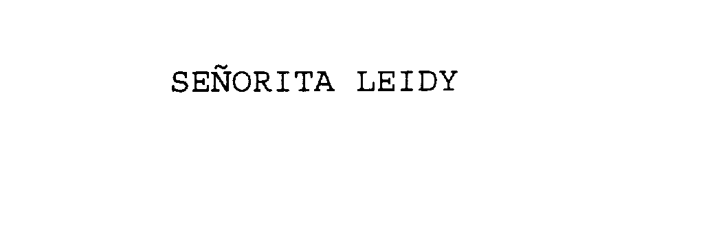 Trademark Logo SENORITA LEIDY