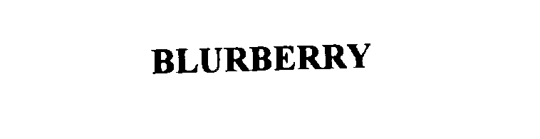 Trademark Logo BLURBERRY