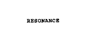 Trademark Logo RESONANCE