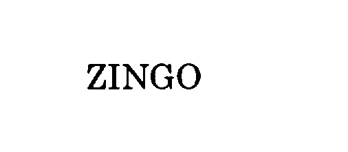 Trademark Logo ZINGO