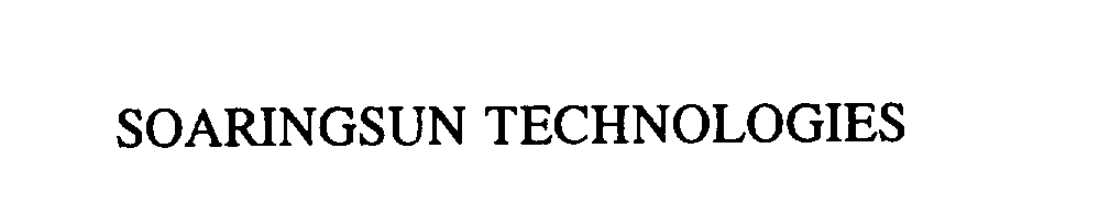 Trademark Logo SOARINGSUN TECHNOLOGIES