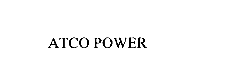 Trademark Logo ATCO POWER