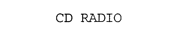 Trademark Logo CD RADIO