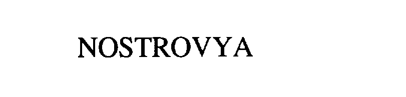 Trademark Logo NOSTROVYA