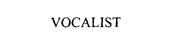 Trademark Logo VOCALIST