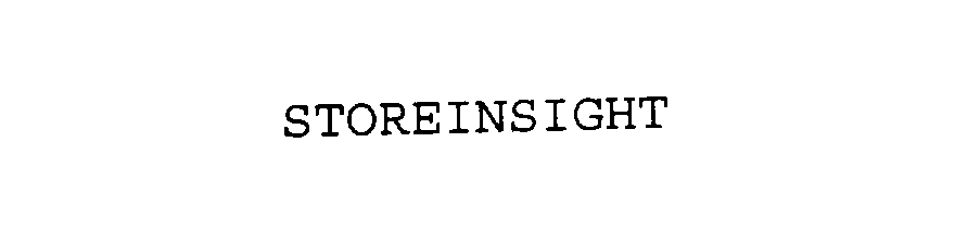 Trademark Logo STOREINSIGHT