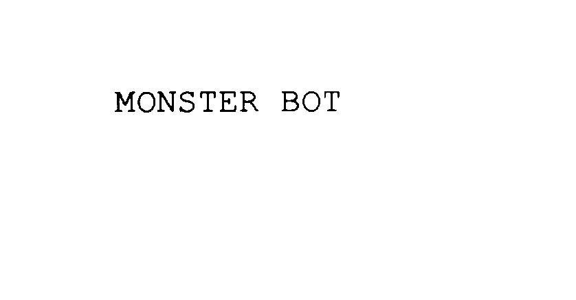 Trademark Logo MONSTER BOT