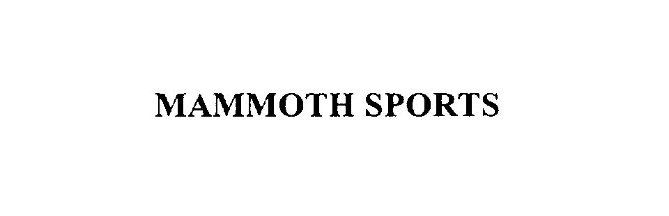  MAMMOTH SPORTS