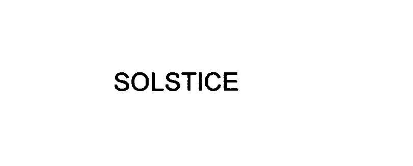 Trademark Logo SOLSTICE