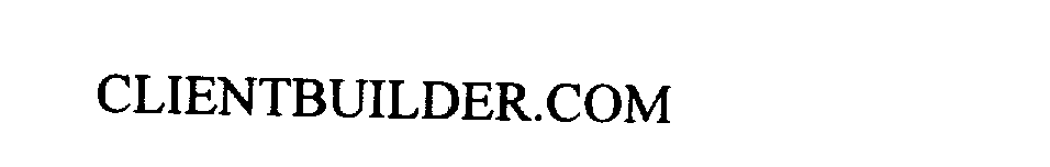 Trademark Logo CLIENTBUILDER.COM
