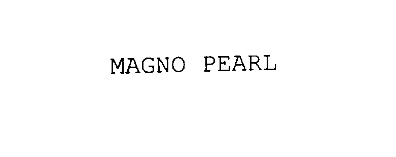Trademark Logo MAGNO PEARL
