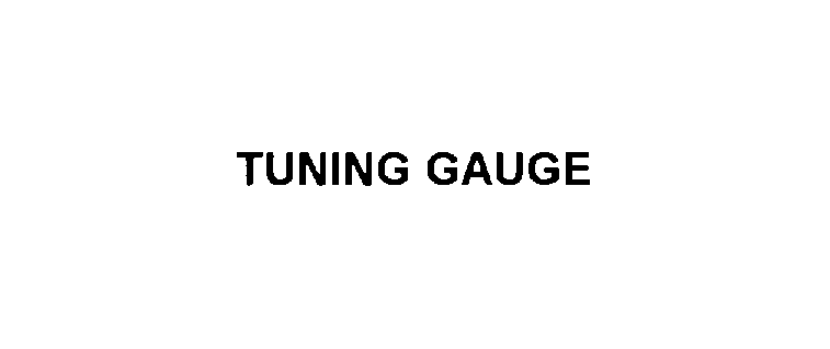 Trademark Logo TUNING GAUGE