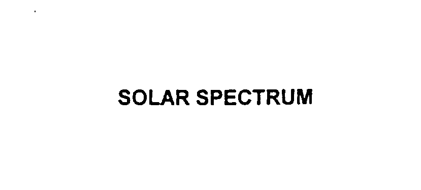  SOLAR SPECTRUM