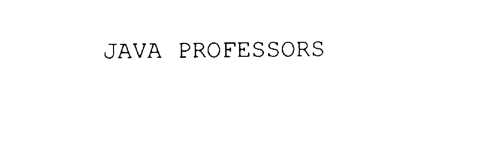  JAVA PROFESSORS