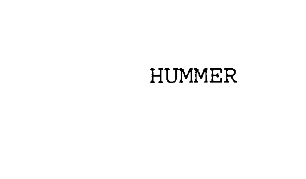Trademark Logo HUMMER