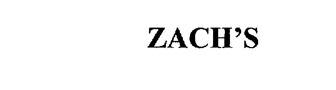  ZACH'S