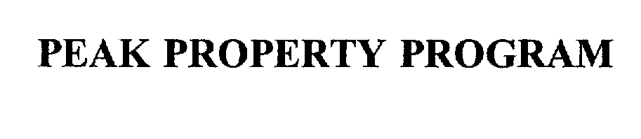 Trademark Logo PEAK PROPERTY PROGRAM