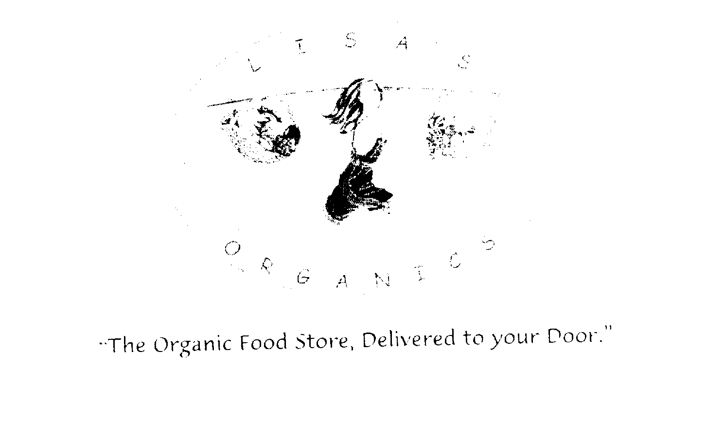 Trademark Logo LISA'S ORGANICS "THE ORGANIC FOOD STORE, DELIVERED TO YOUR DOOR"