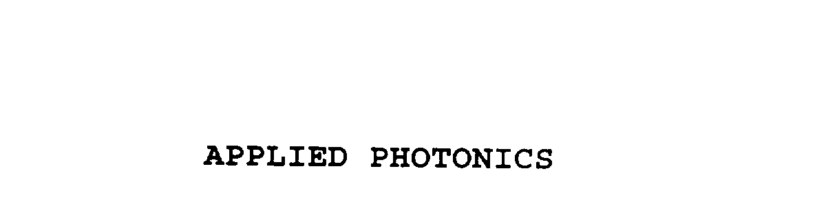 APPLIED PHOTONICS