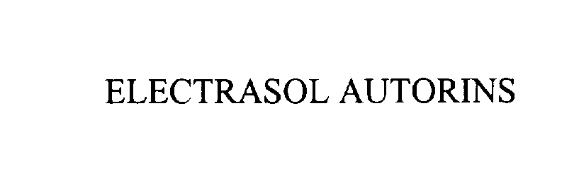 Trademark Logo ELECTRASOL AUTORINS