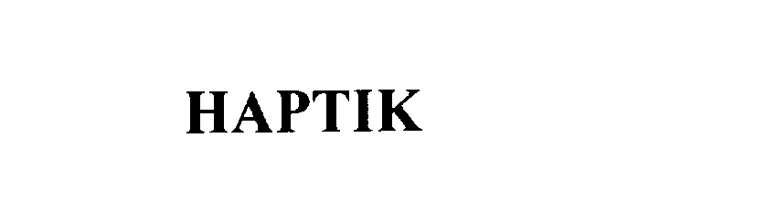 Trademark Logo HAPTIK