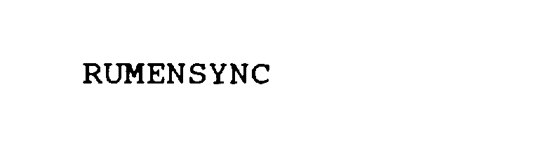 Trademark Logo RUMENSYNC