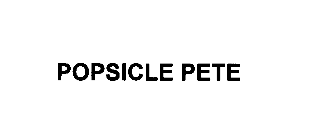 Trademark Logo POPSICLE PETE