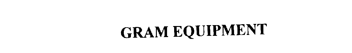 Trademark Logo GRAM EQUIPMENT