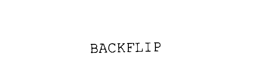 Trademark Logo BACKFLIP