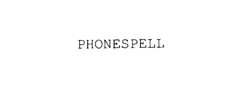 Trademark Logo PHONESPELL