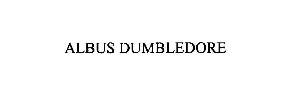  ALBUS DUMBLEDORE