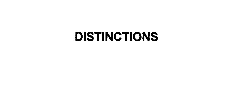 Trademark Logo DISTINCTIONS