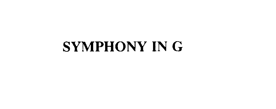  SYMPHONY IN G